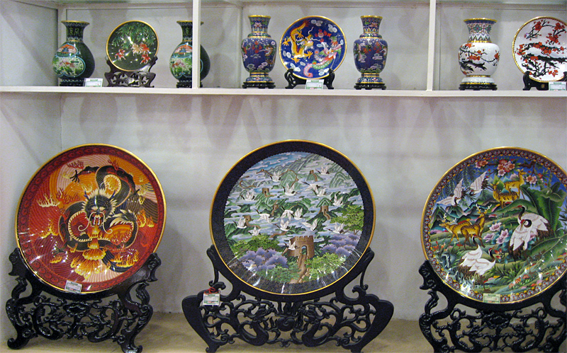 Plateaux en cloisonné