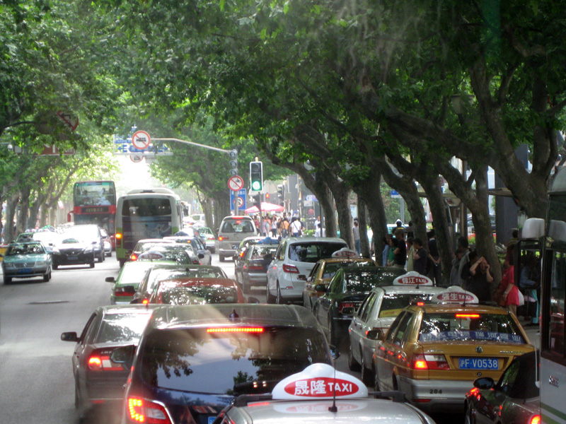 rue de Huaihan et ses platanes